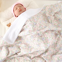 Load image into Gallery viewer, Pure Cotton Baby Muslin Swaddle Blanket, Soft and Breathable Newborn Quilt, 39 x 39 in
