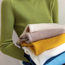 Load image into Gallery viewer, Women’s Mock Neck Knit Sweater – Slim Fit, Vintage-Inspired Pullover for Fall and Winter
