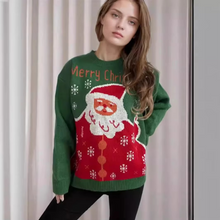 Load image into Gallery viewer, Cozy Santa Jacquard Christmas Sweater for Women
