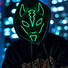 Load image into Gallery viewer, Luminous LED Full Face Fox Mask for Halloween &amp; Cosplay
