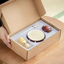 Load image into Gallery viewer, Handmade Bamboo Matcha Tea Set with Whisk Holder Spoon Bowl and Cup
