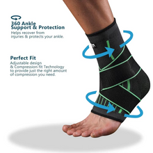 Load image into Gallery viewer, Adjustable Compression Ankle Support Brace for Sports and Workout
