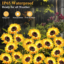 Load image into Gallery viewer, Solar Powered Sunflower Garden Lights for Outdoor Pathways and Landscapes
