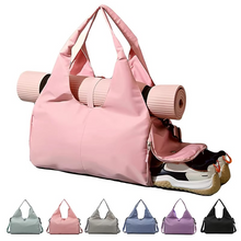 Load image into Gallery viewer, Women’s Waterproof Sport and Travel Duffel Bag with Shoe Compartment

