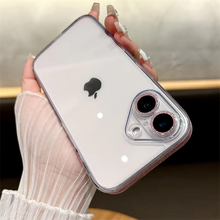 Load image into Gallery viewer, Luxury Glitter Shockproof Clear Tempered Glass Case with Lens Protection
