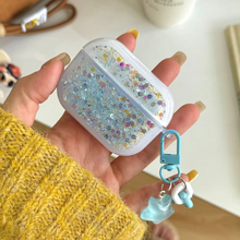 Load image into Gallery viewer, Glitter Sequins Bling Protective Case for AirPods with Keychain

