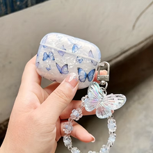 Load image into Gallery viewer, Luxury Blue Butterfly AirPods Pro USB‑C Case
