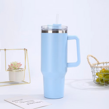 Load image into Gallery viewer, Stainless Steel Insulated Tumbler with Straw and Handle – 40 oz Large Capacity Thermal Cup
