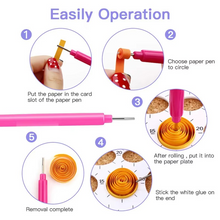 Load image into Gallery viewer, Quilling Paper Tool Set with Slotted Pen, Tweezers, Needle Pins, and Craft Accessories – 7, 6, or 12 Piece Kit
