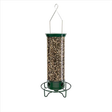 Load image into Gallery viewer, Metal Window Bird Feeder with Weight-Activated Rotating Perch and Seed Capacity
