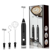 Load image into Gallery viewer, Portable USB Electric Milk Frother Handheld Coffee Whisk and Mini Food Blender
