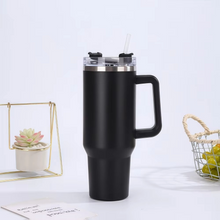 Load image into Gallery viewer, Stainless Steel Insulated Tumbler with Straw and Handle – 40 oz Large Capacity Thermal Cup

