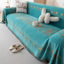 Load image into Gallery viewer, Boho Couch Cover, Non-Slip Chenille Fabric Slipcover with Tassel Design
