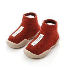 Load image into Gallery viewer, Soft Knit Baby First Shoes for Early Walkers with Rubber Sole
