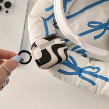 Load image into Gallery viewer, Black and White Curves Shockproof Hook Case for AirPods
