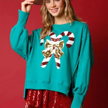 Load image into Gallery viewer, Womens Long Sleeve Cotton Sweatshirt Top with Crew Neck and Casual Print
