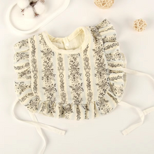 Load image into Gallery viewer, Soft Cotton 4 Layer Gauze Retro Lace Ruffle Baby Vest Bib
