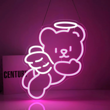 Load image into Gallery viewer, Charming Bear Neon Light with Dimmer - USB Powered Wall Decor
