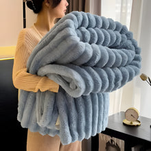 Load image into Gallery viewer, Luxurious Faux Rabbit Fur Plush Throw Blanket - Perfectly Warm and Soft for Your Home
