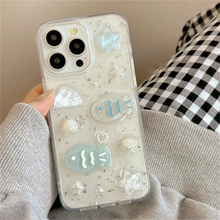 Load image into Gallery viewer, Korean 3D Cloud and Star Soft Shockproof Phone Case
