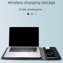 Load image into Gallery viewer, Magnetic 3-in-1 Wireless Charging Laptop Sleeve with Mouse Pad &amp; Desk Mat
