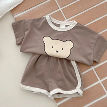 Load image into Gallery viewer, 2PCS Summer Baby Outfit Set, Cotton Short Sleeve Top and Shorts for Infants and Toddlers
