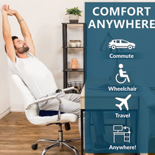 Load image into Gallery viewer, Gel Seat Cushion with Memory Foam and Non-Slip Support for Office, Car, and Home
