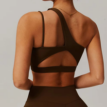 Load image into Gallery viewer, Women's Shockproof Sports Bra with Oblique Shoulder Straps for Running, Yoga, and Fitness
