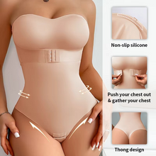 Load image into Gallery viewer, Womens Seamless One Piece Invisible Strap Shapewear with Waist Sculpting Compression and Smooth Nylon Fabric
