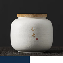 Load image into Gallery viewer, Portable Ceramic Sealed Tea Canister with Calligraphy Design
