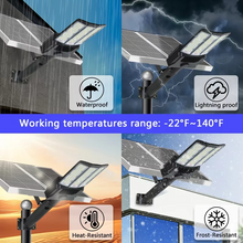 Load image into Gallery viewer, Ultra-Bright 80000LM Dual-Panel Solar Powered LED Flood Light with Motion Sensor
