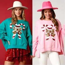 Load image into Gallery viewer, Womens Long Sleeve Cotton Sweatshirt Top with Crew Neck and Casual Print
