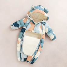 Load image into Gallery viewer, Cozy Fleece Hooded Romper for Babies and Toddlers
