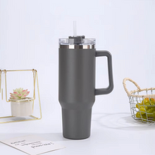 Load image into Gallery viewer, Stainless Steel Insulated Tumbler with Straw and Handle – 40 oz Large Capacity Thermal Cup
