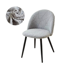 Load image into Gallery viewer, Elastic Velvet Chair Covers - Stretch Low Back Slipcovers for Dining and Makeup Chairs
