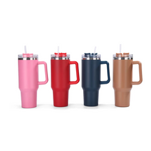 Load image into Gallery viewer, Stainless Steel Insulated Tumbler with Straw and Handle – 40 oz Large Capacity Thermal Cup
