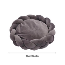 Load image into Gallery viewer, Round Cat Bed Comfortable Dog Bed – Soft, Hand-Knitted, and Machine Washable
