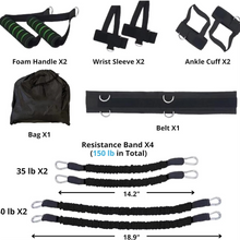 Load image into Gallery viewer, Resistance Training Belt Set for Leg and Core Strength
