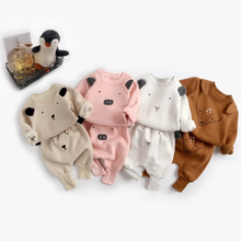 Load image into Gallery viewer, Cozy Winter Baby Outfit Set Cotton Long Sleeve Top and Pants
