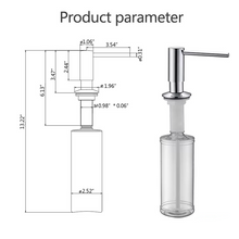 Load image into Gallery viewer, Built-in Pump Kitchen Soap Dispenser 17 fl oz Countertop Liquid Soap Bottle
