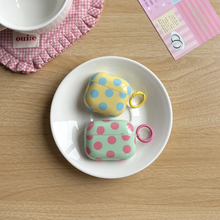 Load image into Gallery viewer, Glossy Polka Dot Earphone Case with Ring Cover for AirPods
