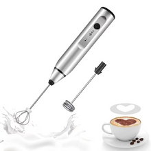 Load image into Gallery viewer, Portable USB Electric Milk Frother Handheld Coffee Whisk and Mini Food Blender
