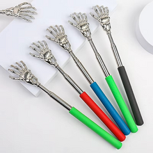 Load image into Gallery viewer, Stainless Steel Telescoping Back Scratcher and Massager for People and Pets
