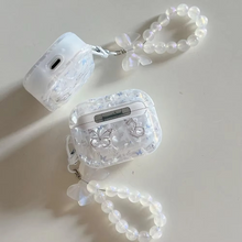 Load image into Gallery viewer, Luxury Metal Butterfly Shell Texture Case with Pendant for AirPods
