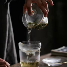 Load image into Gallery viewer, Japanese Handmade Heat Resistant Glass Gaiwan Tea Bowl Set for Tea Ceremony and Travel
