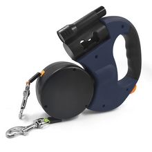 Load image into Gallery viewer, Premium Retractable Double Dog Leash with Reflective Tape and LED Light for Small Dogs
