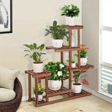 Load image into Gallery viewer, Adjustable 9-Tier Corner Plant Display Stand
