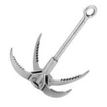 Load image into Gallery viewer, Stainless Steel Compact Folding Grappling Hook &amp; Climbing Claw
