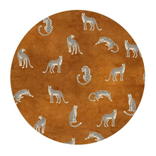 Load image into Gallery viewer, Plush Round Leopard Pattern Area Rug – Soft Thickened Floor Mat for Bedroom or Living Room
