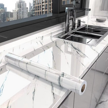 Load image into Gallery viewer, Marble Self Adhesive Waterproof Wallpaper for Bathroom, Kitchen, and Countertops
